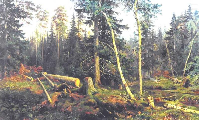 Cutting of Wood, Ivan Shishkin